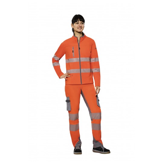 Kurtka softshell Pure ostrzegawcza PLANAM Norit damska - pomarańczowy