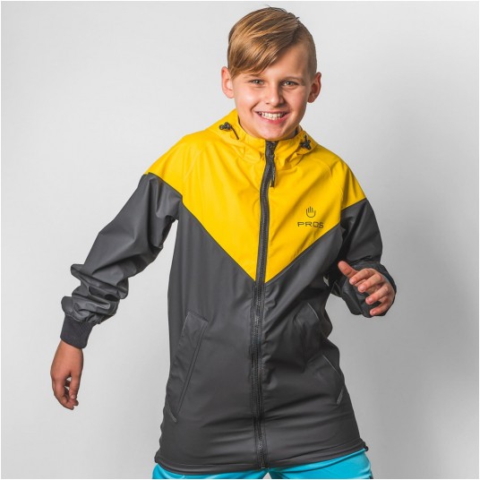 Kurtka sportowa PROS SPORTS model 714 dziecięca - czarno-żółty