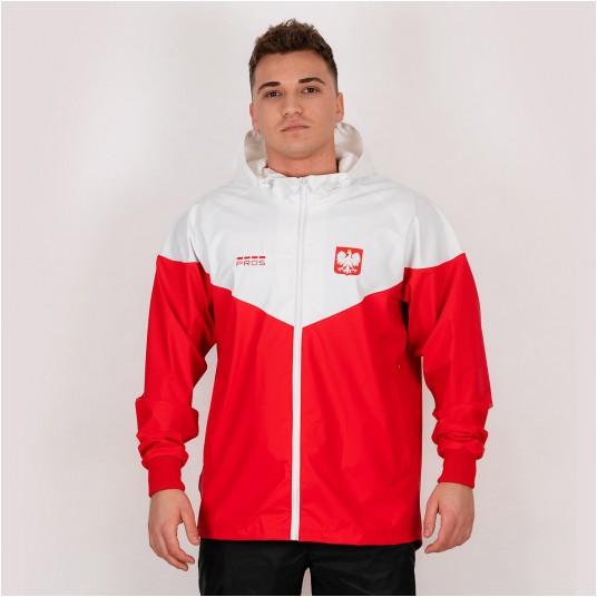 Kurtka sportowa przeciwdeszczowa PROS SPORTS model 724 - czarno-zielony