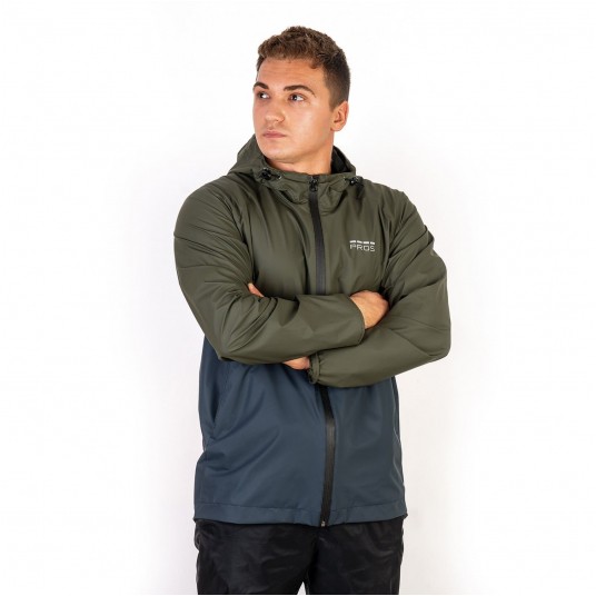 Kurtka wodoodporna 20000mm PROS SPORT model 726 - zielono-granatowy