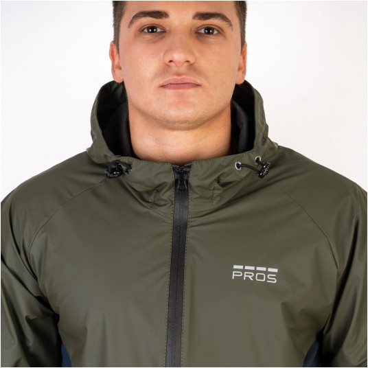 Kurtka wodoodporna 20000mm PROS SPORT model 726 - zielono-granatowy