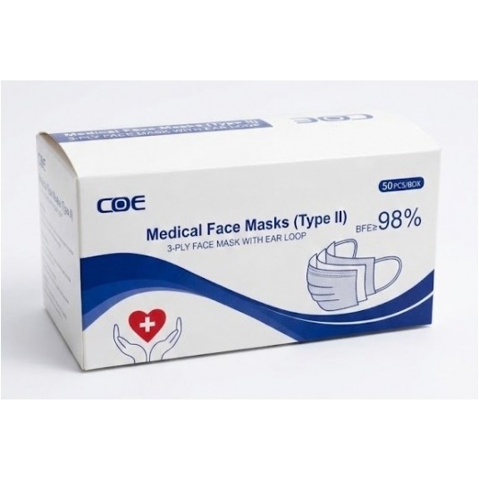 Maseczka higieniczna (op. 50szt.) biała -zdjęcie numer 1