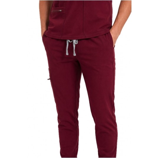 MYNTS Jogger Pants Men MMP003 Burgundy -zdjęcie numer 2