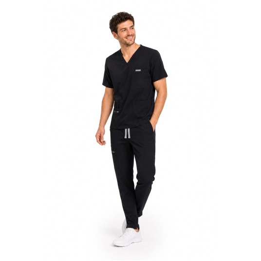 MYNTS Straight Leg Pants Men MMP004 Black -zdjęcie numer 3