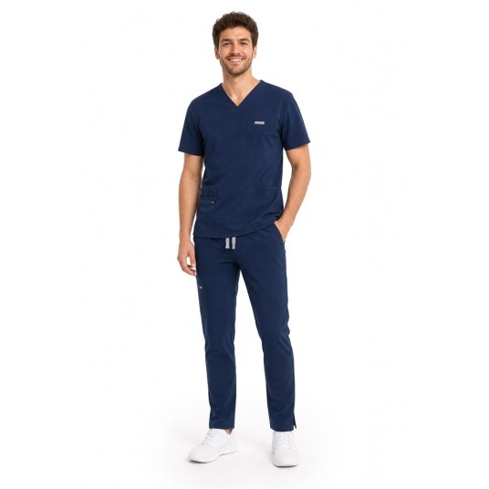MYNTS Straight Leg Pants Men MMP004 Midnight Navy -zdjęcie numer 3