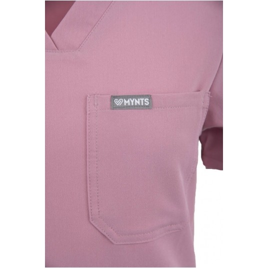 MYNTS V-Neck Pocket Genius – Scrub Top Women WMT001 Rose Water -zdjęcie numer 14