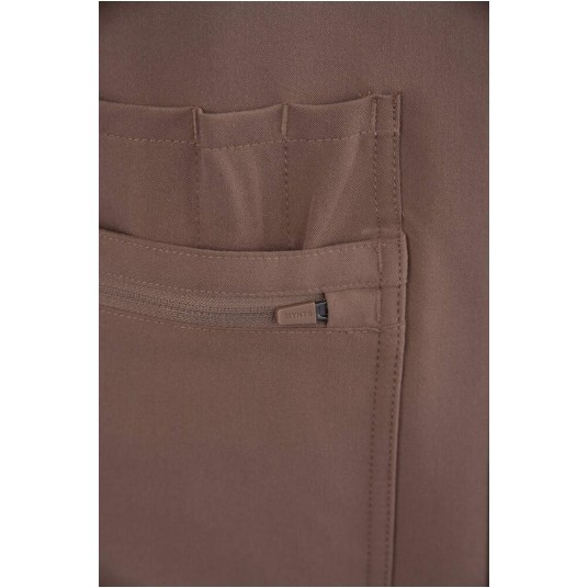 MYNTS V-Neck Pocket Genius – Scrub Top Women WMT001 Sahara Mokka -zdjęcie numer 11