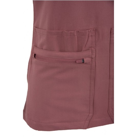 MYNTS V-Neck Pocket Genius – Scrub Top Women WMT001 Terra Rose -zdjęcie numer 9