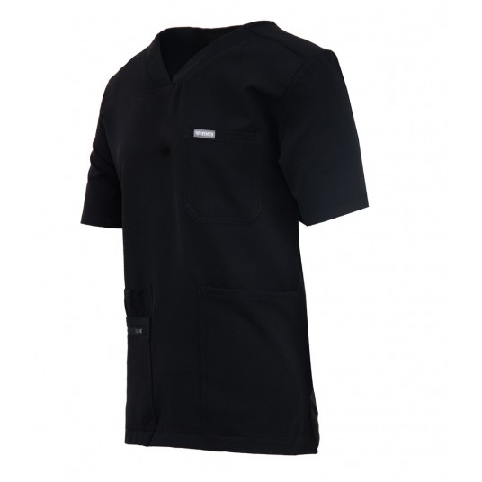 MYNTS V-Neck Pocket Genius - ScrubTop Men MMT003 Black -zdjęcie numer 4