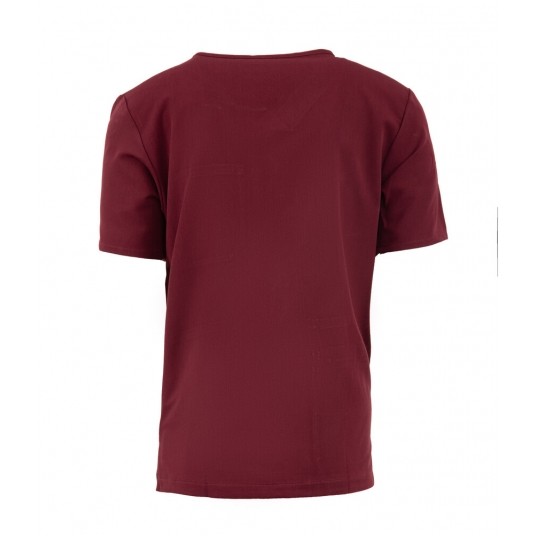 MYNTS V-Neck Pocket Genius - ScrubTop Men MMT003 Burgundy -zdjęcie numer 6