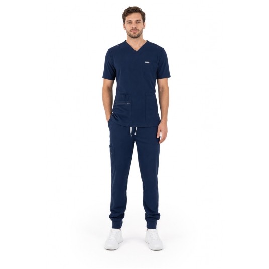 MYNTS V-Neck Pocket Genius - ScrubTop Men MMT003 Midnight Navy -zdjęcie numer 2