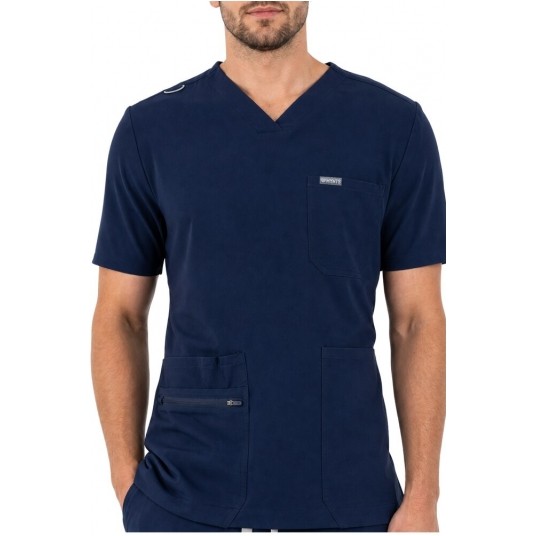 MYNTS V-Neck Pocket Genius - ScrubTop Men MMT003 Midnight Navy -zdjęcie numer 3