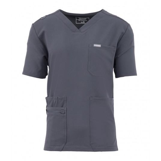 MYNTS V-Neck Pocket Genius - ScrubTop Men MMT003 MoonStone Grey -zdjęcie numer 1