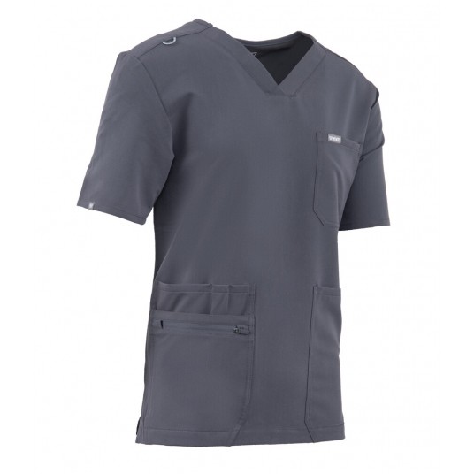 MYNTS V-Neck Pocket Genius - ScrubTop Men MMT003 MoonStone Grey -zdjęcie numer 5