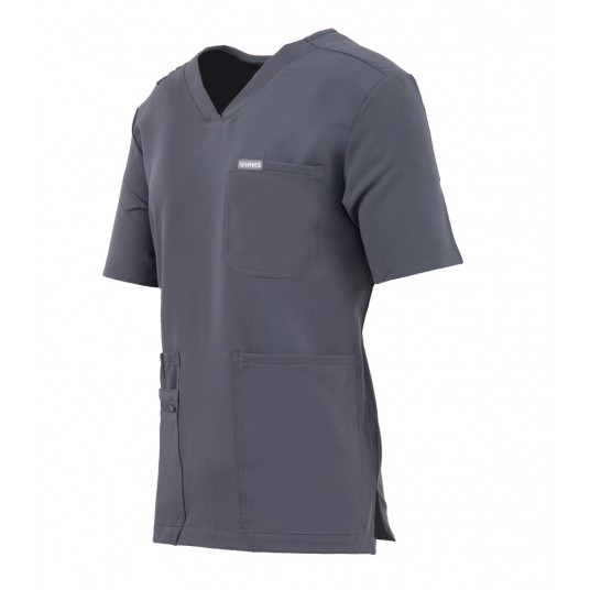MYNTS V-Neck Pocket Genius - ScrubTop Men MMT003 MoonStone Grey -zdjęcie numer 4