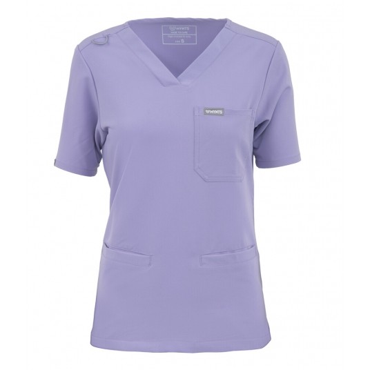 MYNTS V-Neck Two Pockets – Scrub Top Women WMT002 Lavender -zdjęcie numer 1