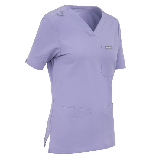 MYNTS V-Neck Two Pockets – Scrub Top Women WMT002 Lavender -zdjęcie numer 5