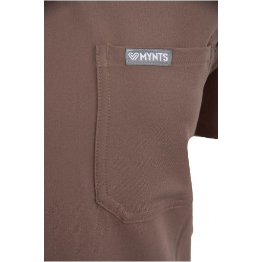 MYNTS V-Neck Two Pockets – Scrub Top Women WMT002 Sahara Mokka -zdjęcie numer 11