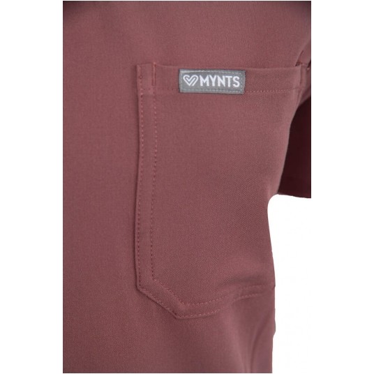 MYNTS V-Neck Two Pockets – Scrub Top Women WMT002 Terra Rose -zdjęcie numer 11