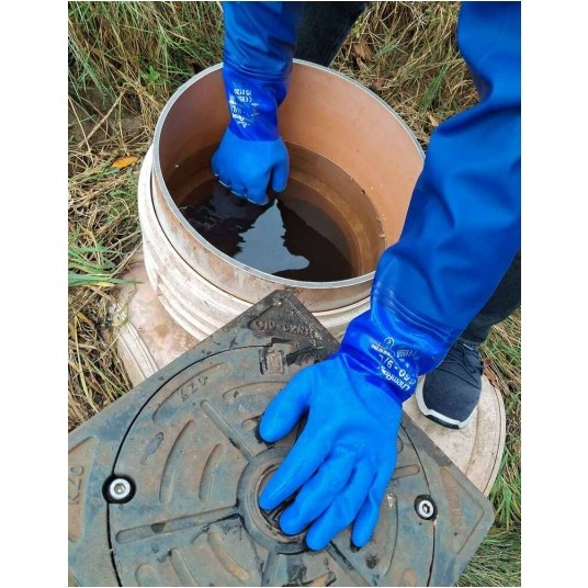 Narękawki z rękawicami PROS 043 - niebieski -zdjęcie numer 9