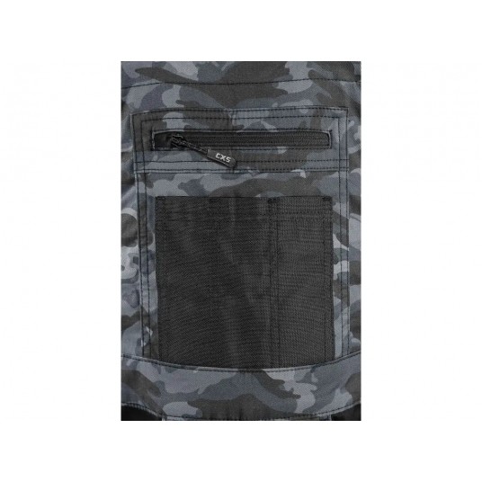 Ogrodniczki CXS SOLIS FLEX - camo-czarny