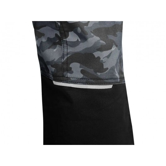 Ogrodniczki CXS SOLIS FLEX - camo-czarny