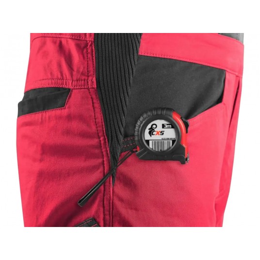 Ogrodniczki CXS SOLIS FLEX - czerwony-czarny