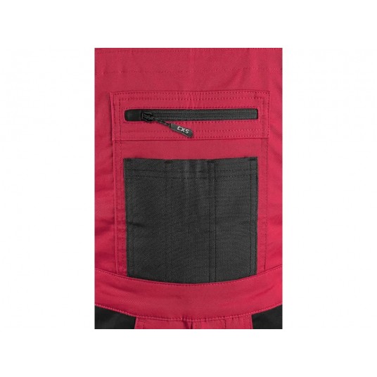 Ogrodniczki CXS SOLIS FLEX - czerwony-czarny