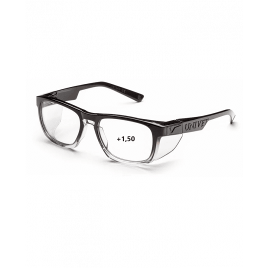 Okulary korekcyjne UNIVET Mod.571 Gradient black clear UV400 single vision +1.5 AS