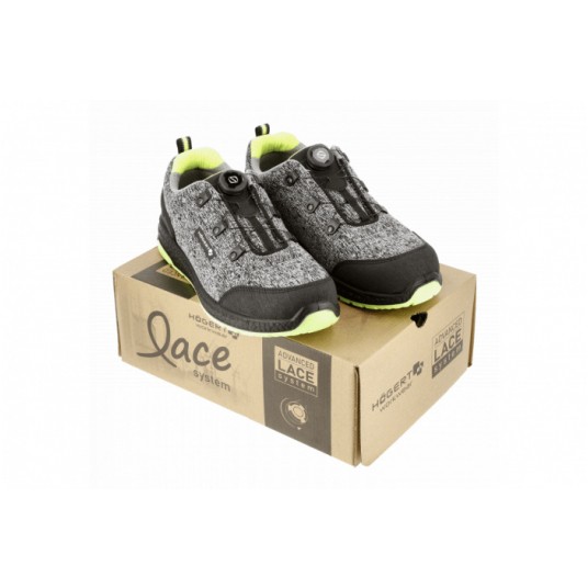 Półbuty ochronne KEMNITZ LACE SYSTEM S1PS SR FO szary-melanż/zielony