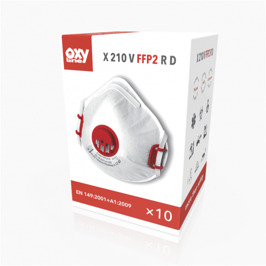 Półmaska filtrująca OXY X 210 V FFP2 R D (50szt.) -zdjęcie numer 2