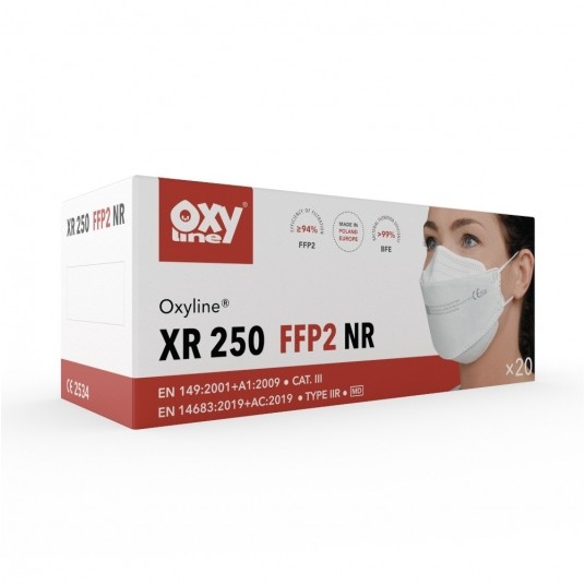 Półmaska filtrująca OXY XR 250 FFP2 NR - biała -zdjęcie numer 4
