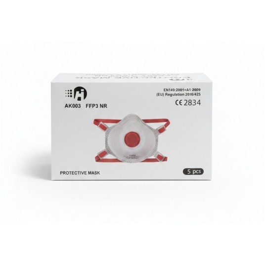 Półmaska przeciwpyłowa PAYPER AK003 FFP3 NR (5szt.) z zaworkiem -zdjęcie numer 1