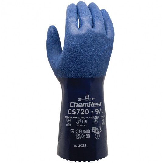 Rękawice chemoodporne Showa CS720 - niebieski