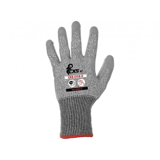 Rękawice CXS CITA II antyprzecięciowe szary -zdjęcie numer 1