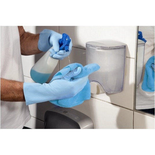 Rękawice lateksowe flokowane MAPA VITAL 117 - niebieski -zdjęcie numer 2