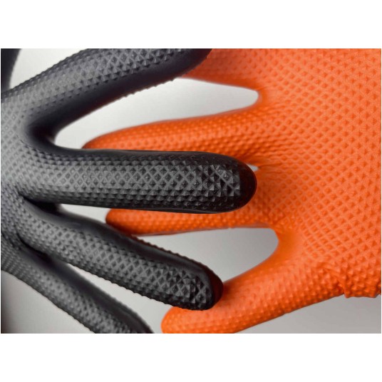 Rękawice nitrylowe bezpudrowe medaSEPT Max Grip PRO Prefer (50szt.) - pomarańczowy