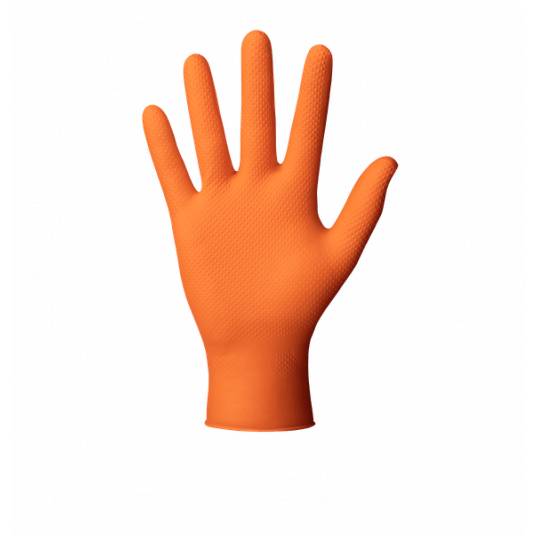 Rękawice nitrylowe bezpudrowe MERCATOR GOGRIP ORANGE (50szt.)