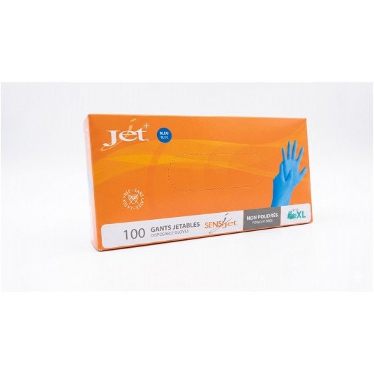 Rękawice nitrylowe JET+ (100szt.) - niebieski - XL -zdjęcie numer 1