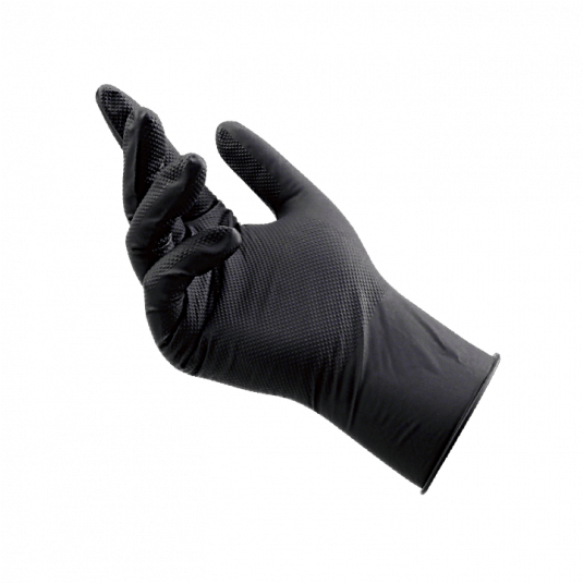 Rękawice nitrylowe M-GLOVE CARO-GRIP BLACK (50 szt.)