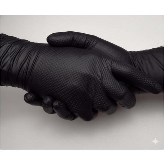 Rękawice nitrylowe medaSEPT Max Grip PRO Prefer (50szt.) - czarny