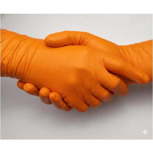 Rękawice nitrylowe medaSEPT Max Grip PRO Prefer (50szt.) - pomarańczowy