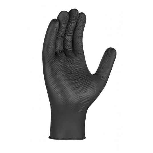 Rękawice nitrylowe teXXor DIAMOND GRIP (50szt.) - czarny -zdjęcie numer 3