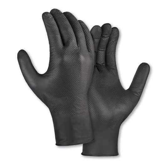 Rękawice nitrylowe teXXor DIAMOND GRIP (50szt.) - czarny -zdjęcie numer 4