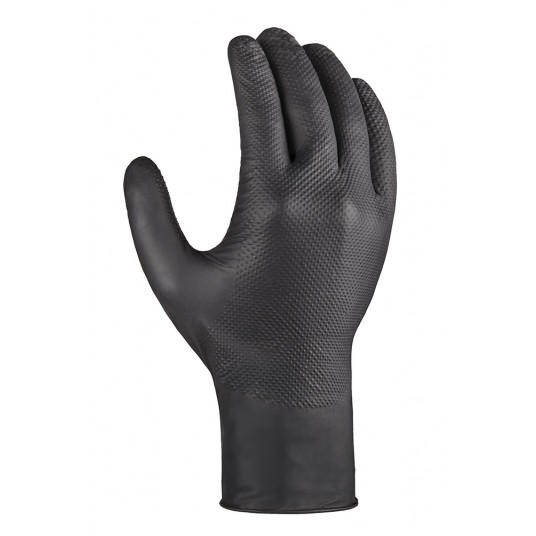 Rękawice nitrylowe teXXor DIAMOND GRIP (50szt.) - czarny -zdjęcie numer 2