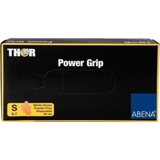 Rękawice nitrylowe warsztatowe THOR Power Grip (50 szt.) - orange