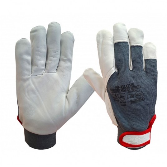 Rękawice ocieplane M-GLOVE TECHNIK VELCRO WINTER 2132X GREY
