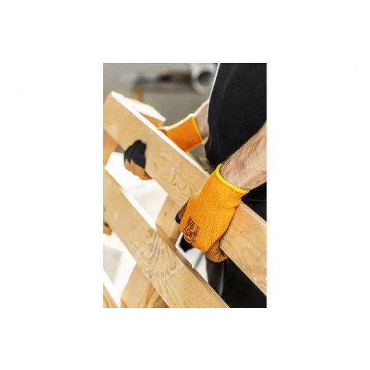 Rękawice ocieplane powlekane lateksem LYCK - pomarańczowy