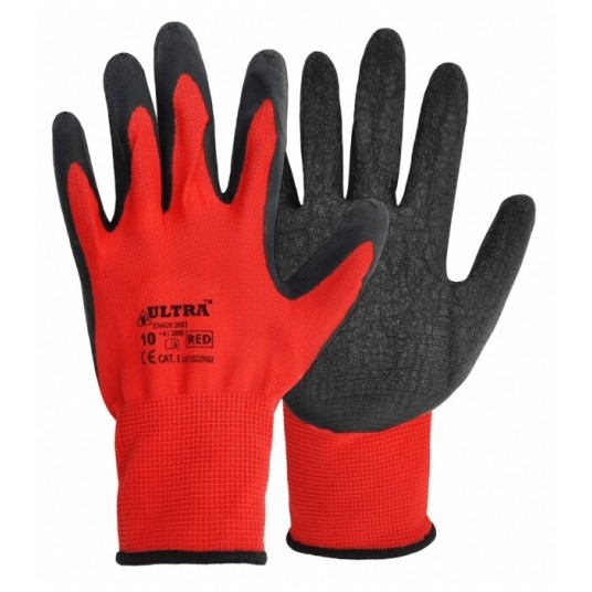 Rękawice powlekane lateksem ULTRA RED CAT. I -zdjęcie numer 1