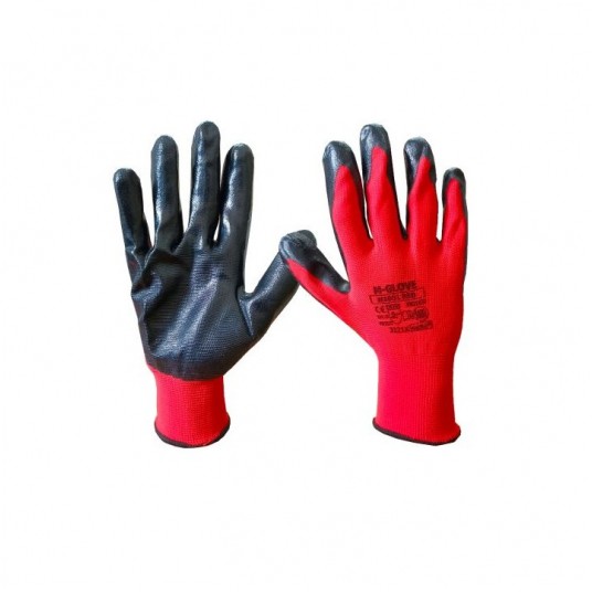 Rękawice powlekane nitrylem M-GLOVE N1001 RED 3121X